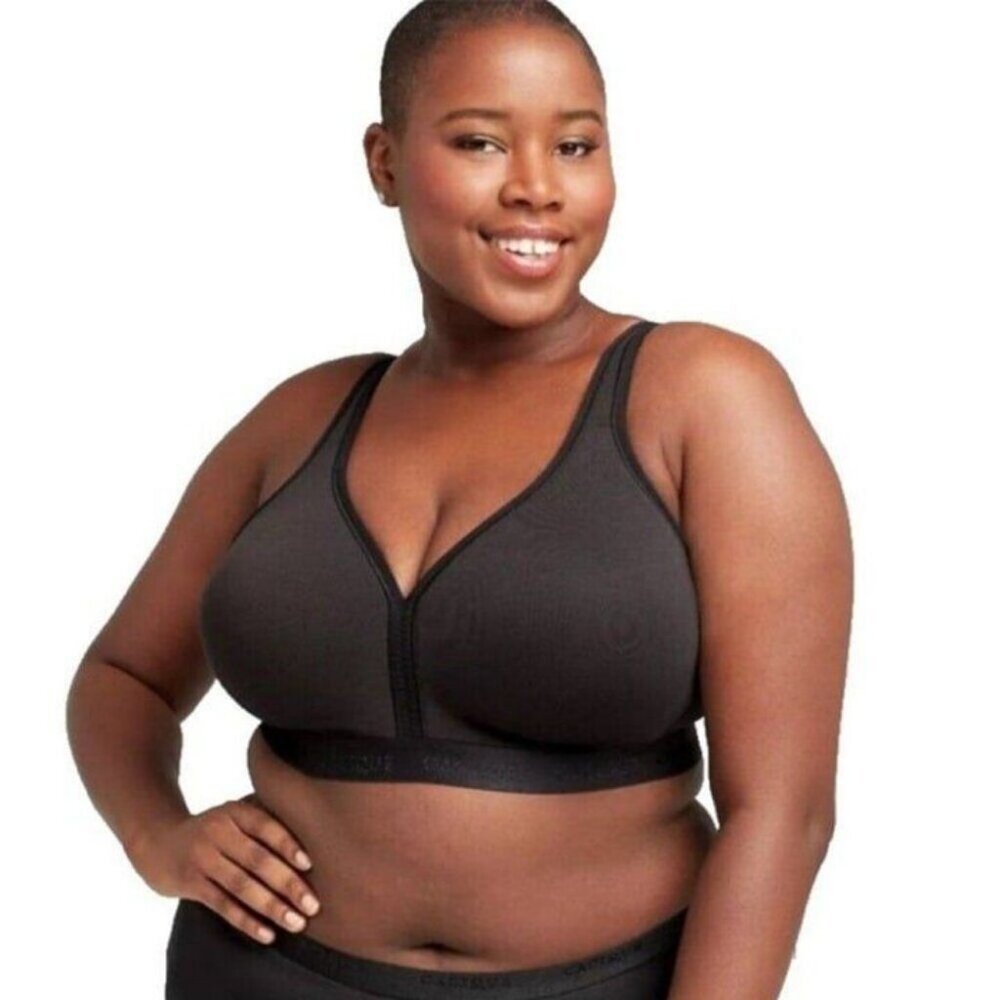 Cacique Lane Bryant Womens Bra Cotton Lightly Lined No Wire Size 42C Black